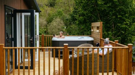 Finlake resort and spa lodge with hot tub