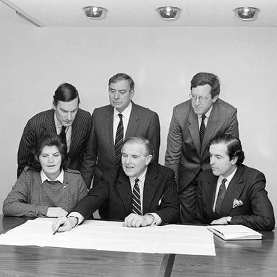 Haulfryn senior leadership team in the 1980s