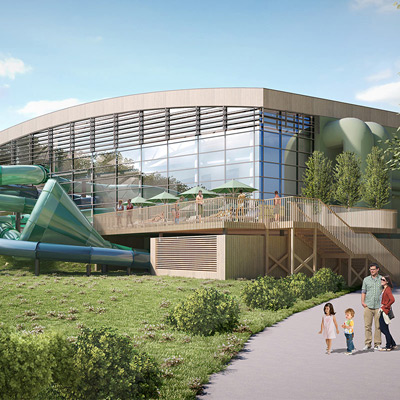 Futuristic vision of a Haulfryn holiday park